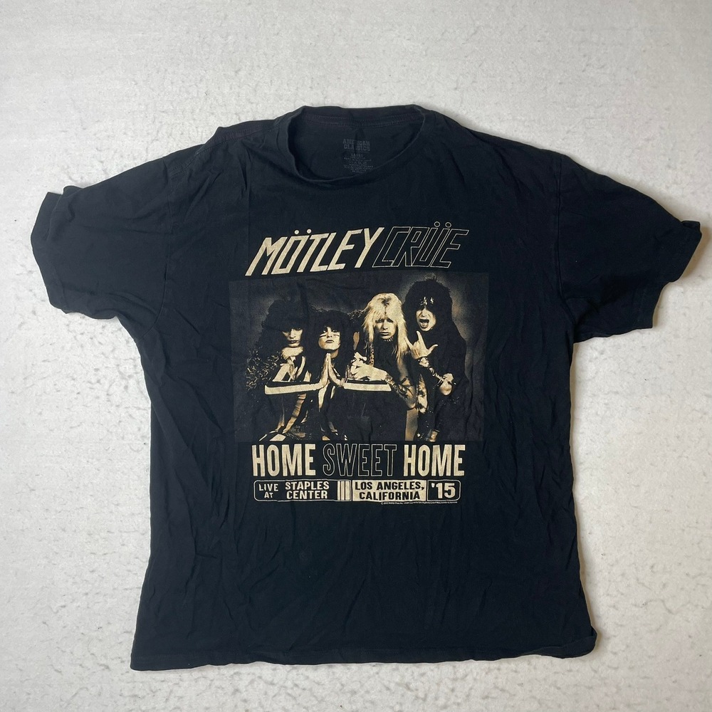 Motley Crue Home Sweet‎ Home Concert T Shirt Black Large American Classics